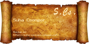 Suha Csongor névjegykártya